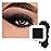 evpct Matte Deep Black Single Eye Shadow Palette Makeup for Older Women, Dark Black Cream Eye shadow Palette Single for Older Women Matte, High Pigment Waterproof Monochrome Eyeshadow, sombra de ojos