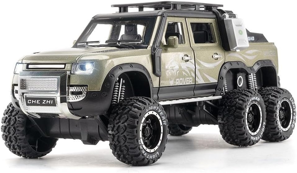 MTG Metro Toys & Gift Land Range Rover Defender Pickup | 1:24 Scale | Diecast Model Metal Pull Back Toy car for Kids with Openable Doors & Light, Music Toy Vehicle for Kids 【Colors as Per Stock】