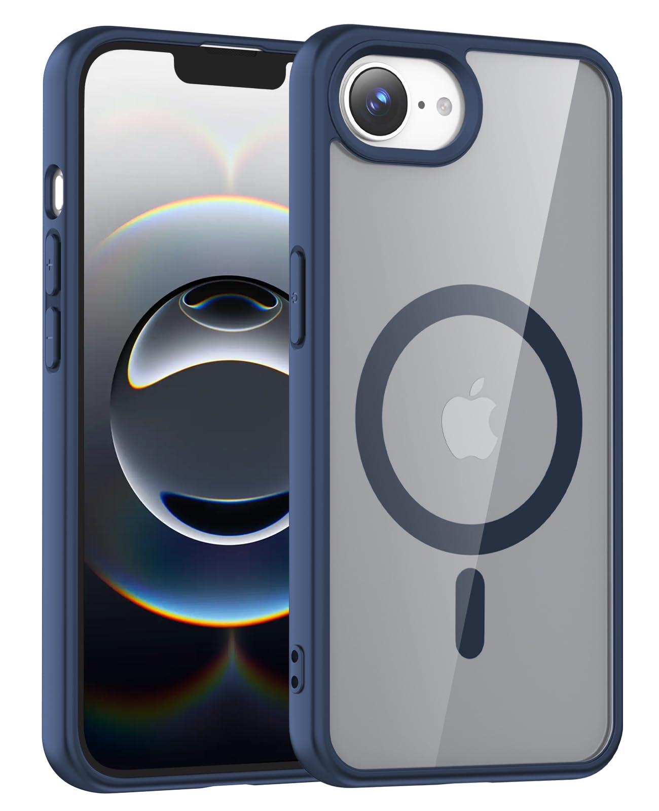 Temdan for iPhone 17e Case &amp; iPhone 16e Case, Compatible with Magsafe, Anti-Yellowing, Military-Grade Protection, Shockproof Slim Magnetic Phone Case Cover, Clear Blue