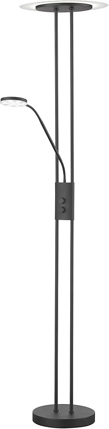 Fischer & Honsel Fischer & Honsel Floor lamp 1x LED 32W 1x LED 7W matte black, H.183cm