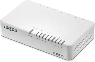 エレコム スイッチングハブ ギガビット対応 8ポート AC電源 EHC-G08PA2-W