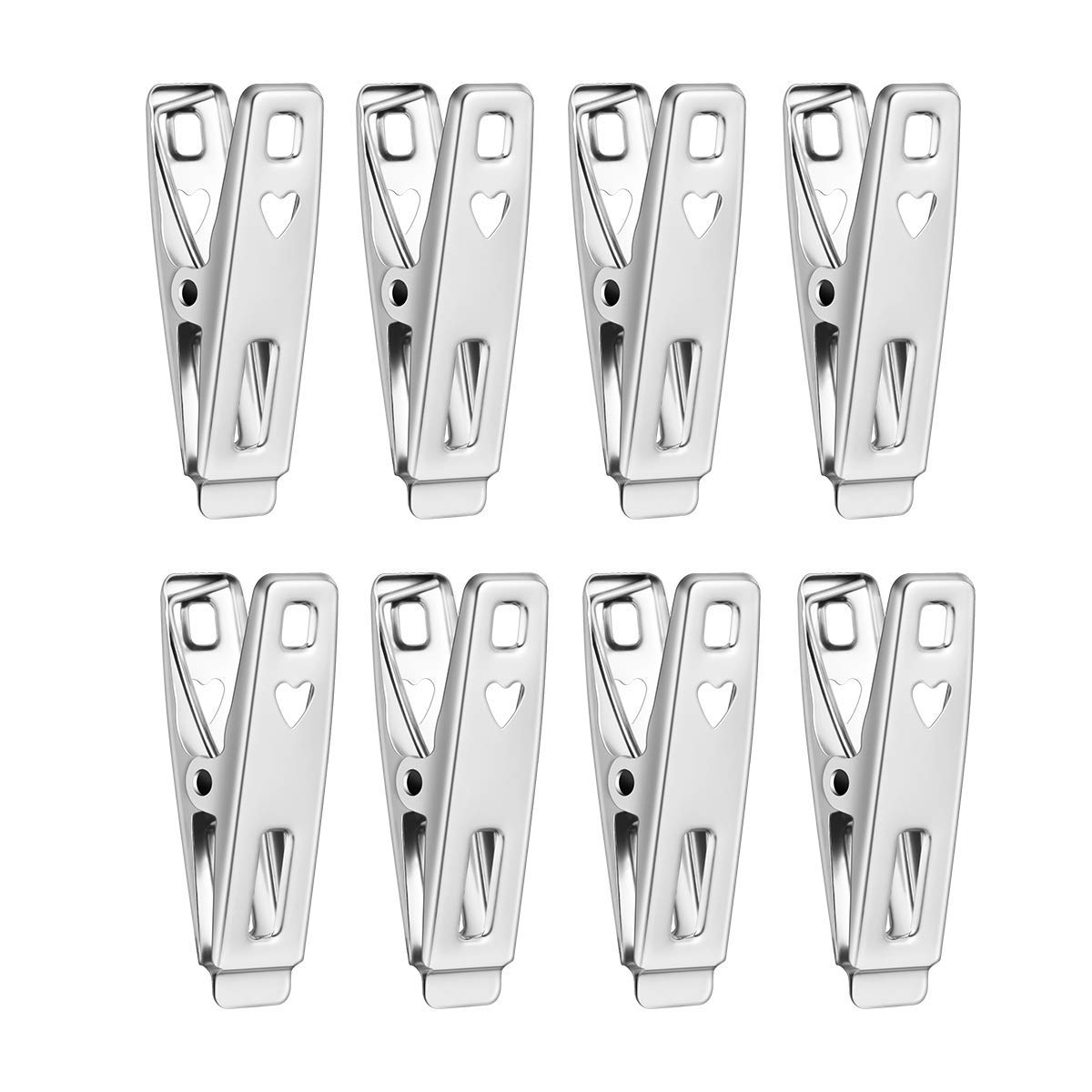 Calzini Mollette,Molletta di Acciaio Inox 80 pezzi Multifunzione Metallo Calzini Clip per Abiti Calzini File di carta Sigillo snack
