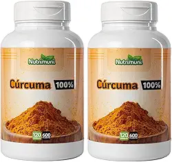Cúrcuma Pura 2 Potes 240 Cápsulas Gelatina De 600mg (240)
