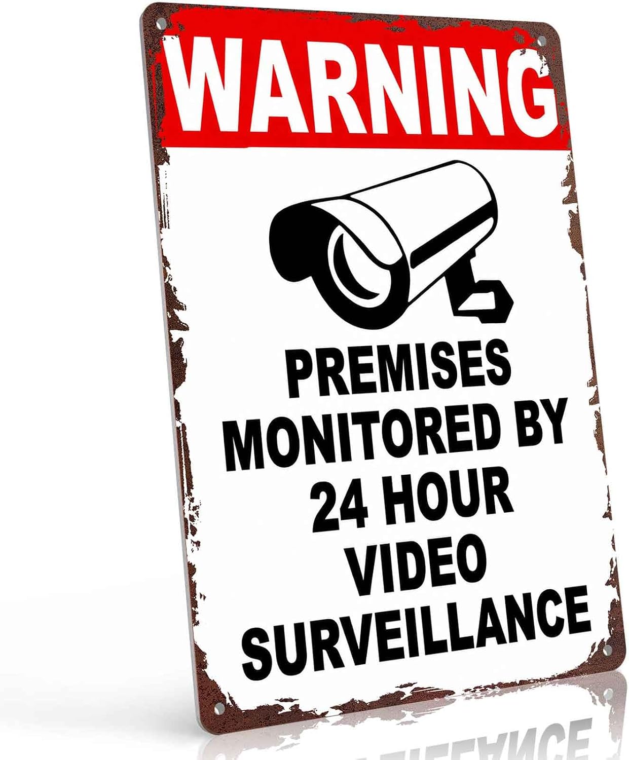 Funny Metal Sign Security Camera Aluminum Wall Decor 8x12 Inch for Home Office Shop Garage Entrance Gate and Warehouse