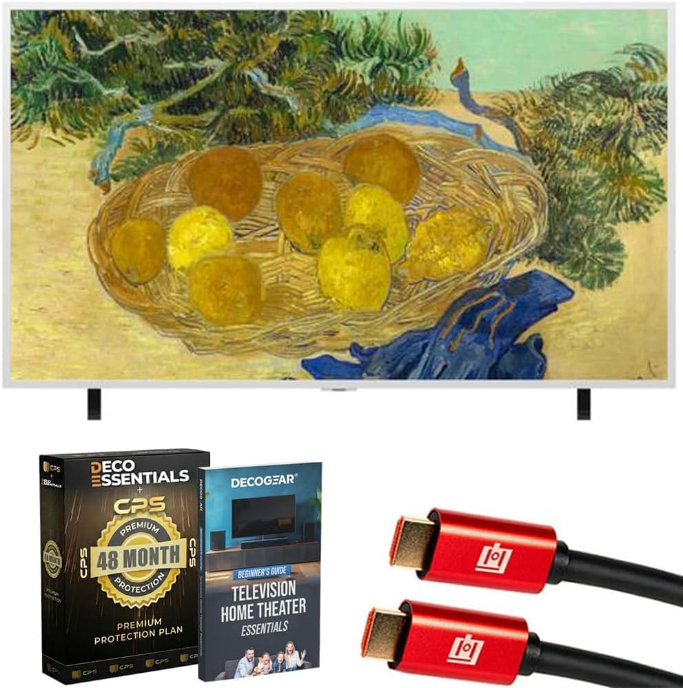 LG Gallery TV de 55 pulgadas con marco LX7B Mini LED 4K Smart TV 2026 55LX7BPUA Paquete con protección Deco Essentials CPS 4 años, 2 cables HDMI y Deco Gear Guía para principiantes de cine en casa