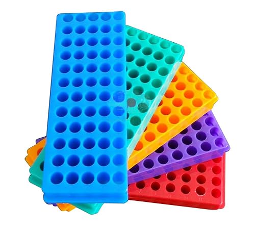 Soporte de tubo para centrífuga PCR de doble panel de 5 piezas soporte para tubo de centrífuga de microcentrífuga 60 pocillos Soporte de tubo para centrífuga PCR de doble panel de 5 piezas soporte para tubo de centrífuga de microcentrífuga 60 pocillos