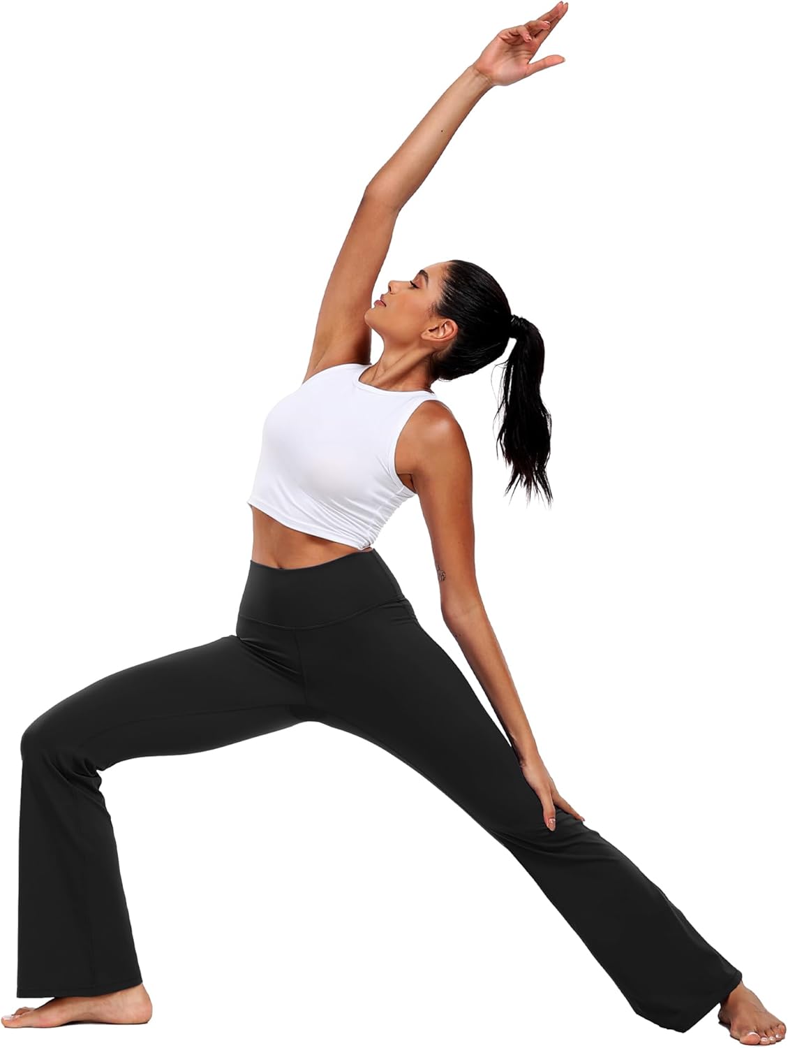 CADMUS Bootcut Yoga Pants for Women Wide Leg High Waist Tummy Control Workout Leggings - Image 3