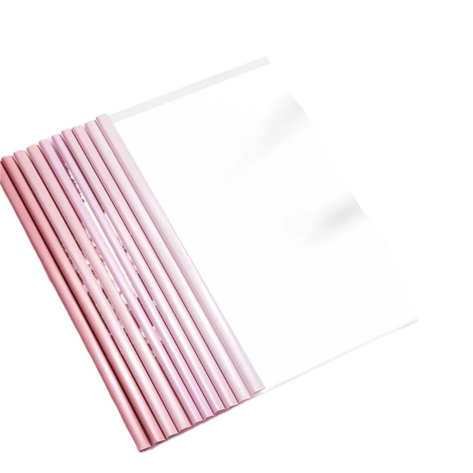 Przezroczyste teczki z tworzywa sztucznego, 20 Pcs Multicolor Transparent A4 Document Folder With Draw Rod(Pink)
