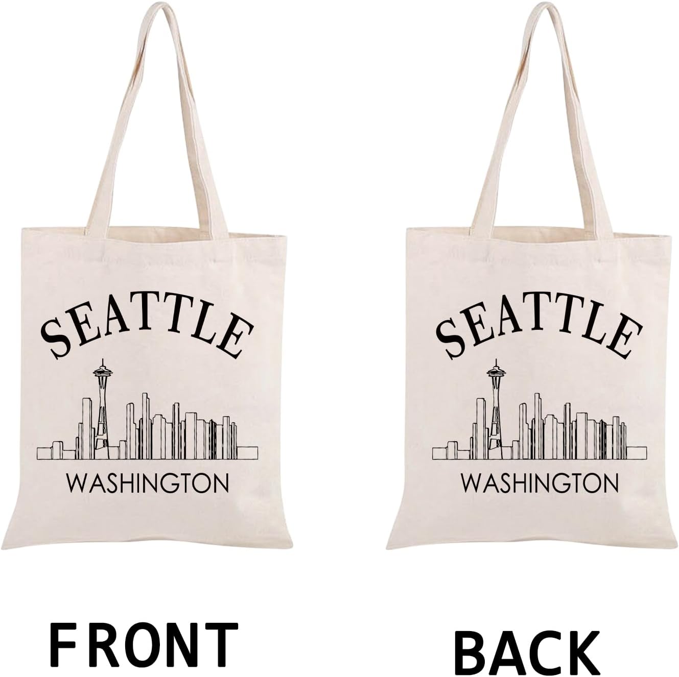PWHAOO Seattle Washington Travel Merchandise Seattle Washington Tote Bag Seattle Trip Gift Seattle Lover Gift