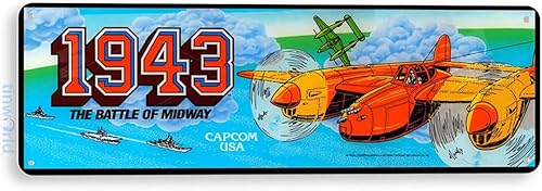 Miniatura 1 de Tinworld Letrero de estaño 1943 Midway Arcade Shop Sala de juegos Retro Consola Marquesina A199