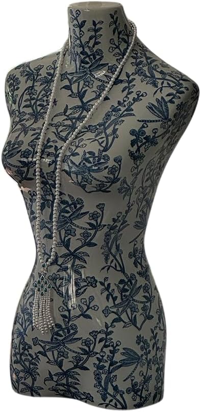 Blue & White Porcelain Female Torso Sculpture, Ceramic Art Bust Decor, Modern Abstract Body Statue, Luxury Tabletop & Floor Display Ornament