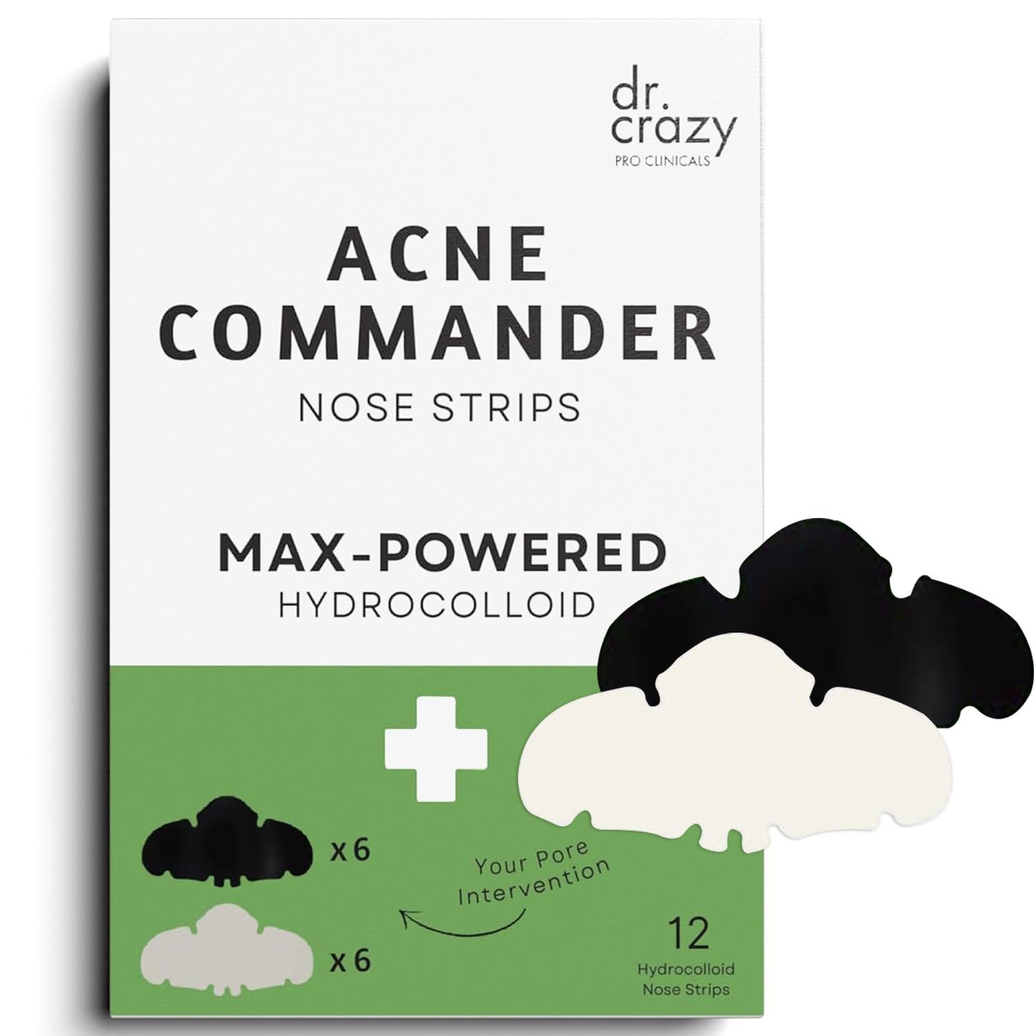 Hydrocolloid Nose Strips for Pores, Zits & Acne - Pimple & Acne Spot Treatment – Extremely Thin Hydrocolloid Patches - Blackhead Remover - Face Acne Treatment - Nose Pore Patches-12 CT