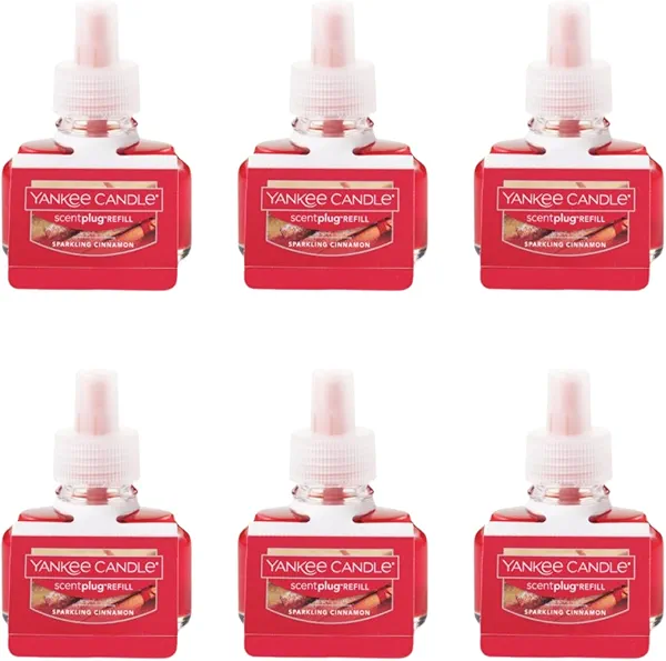 Yankee Candle Scent Plug Refill, Sparkling Cinnamon (Pack of 6)