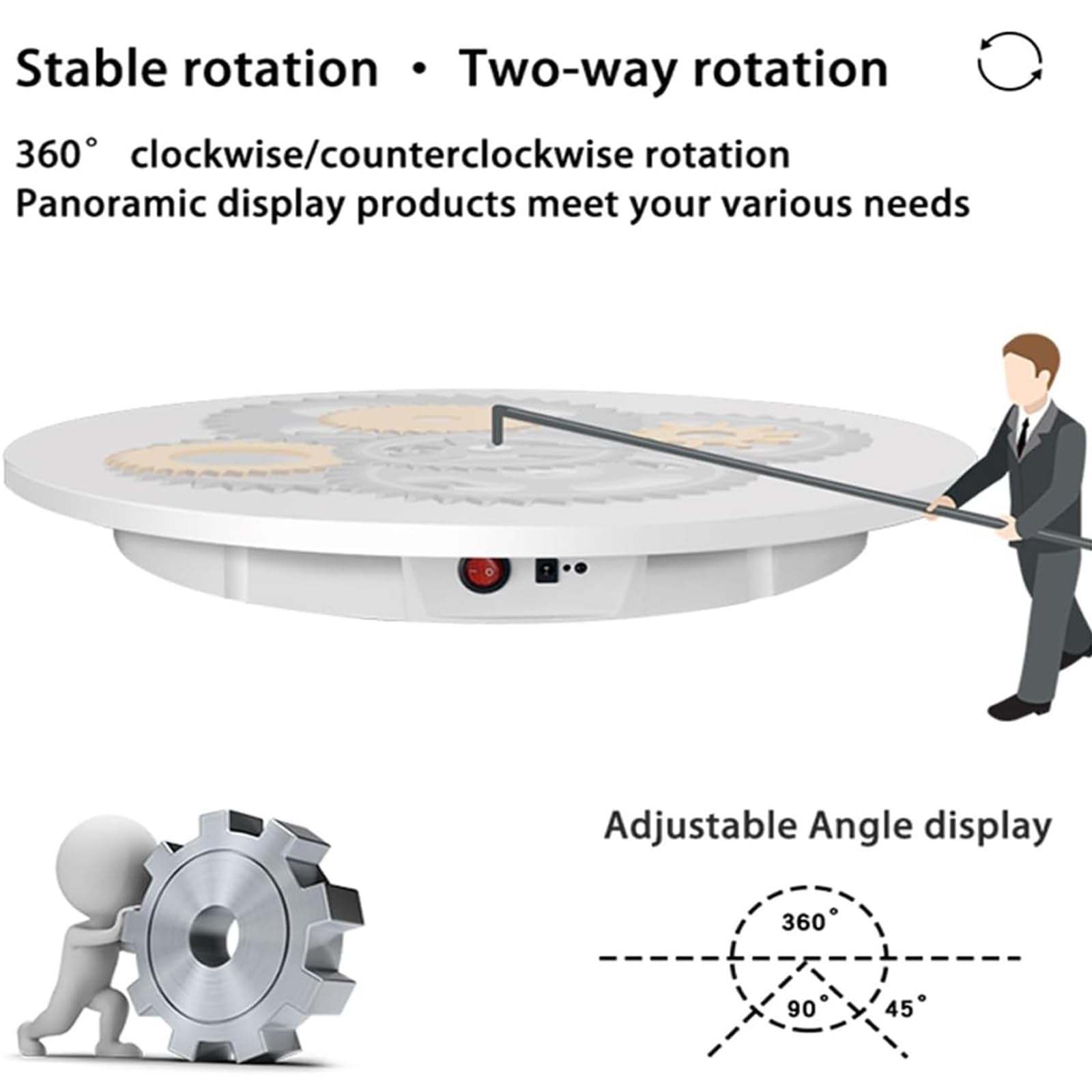Amazon.co.jp: 360度回転台電動ターンテーブル スピード、電動回転