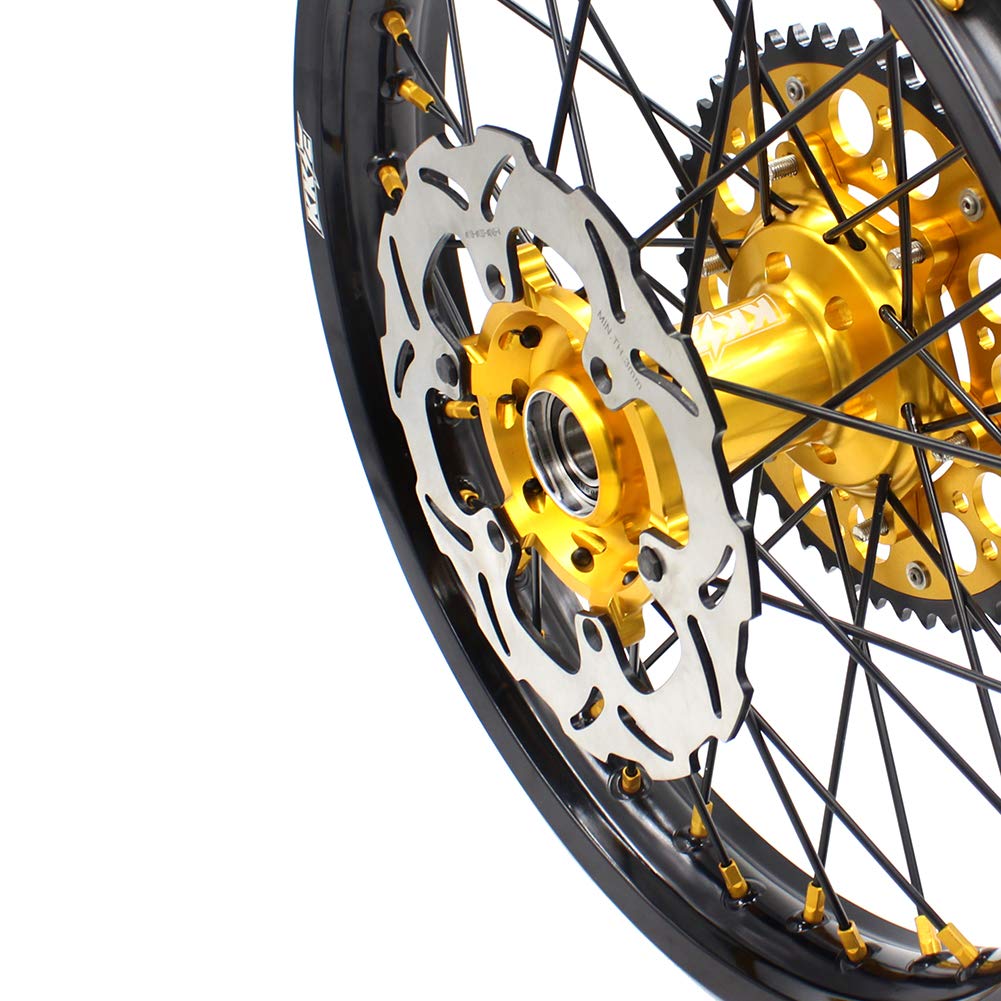 スズキ　rm125 96年式　rf15a 前後ホイールセット タイヤ付き Amazon.com: KKE 21 & 18 Spoked Enduro Wheels Set for SUZUKI RM125