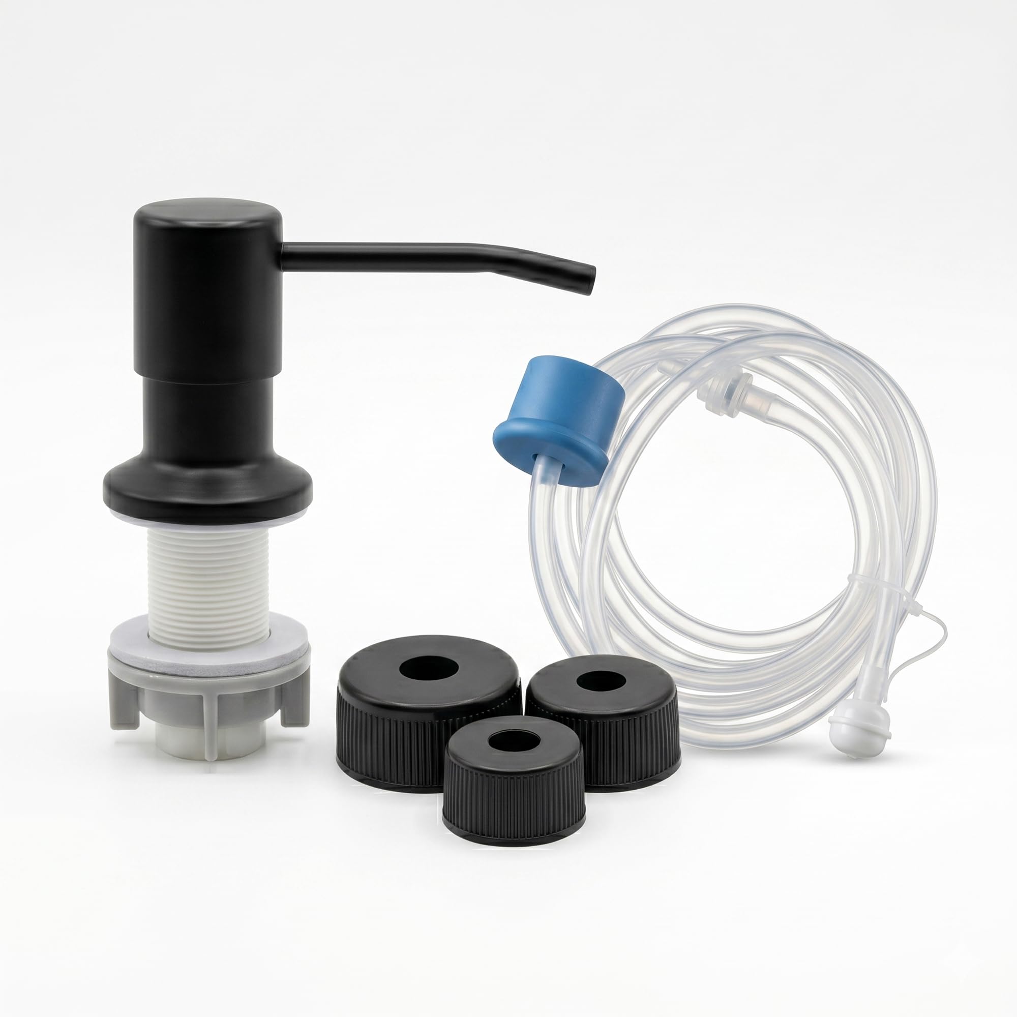 amiciCare Kitchen Sink Soap Dispenser Built-in Countertop S.S Steel Dispenser Pump with 360 Degree Rotating Head and 1.15m Extension Pipe (Dispenser Pump with Extension Pipe), Plastic-image-31