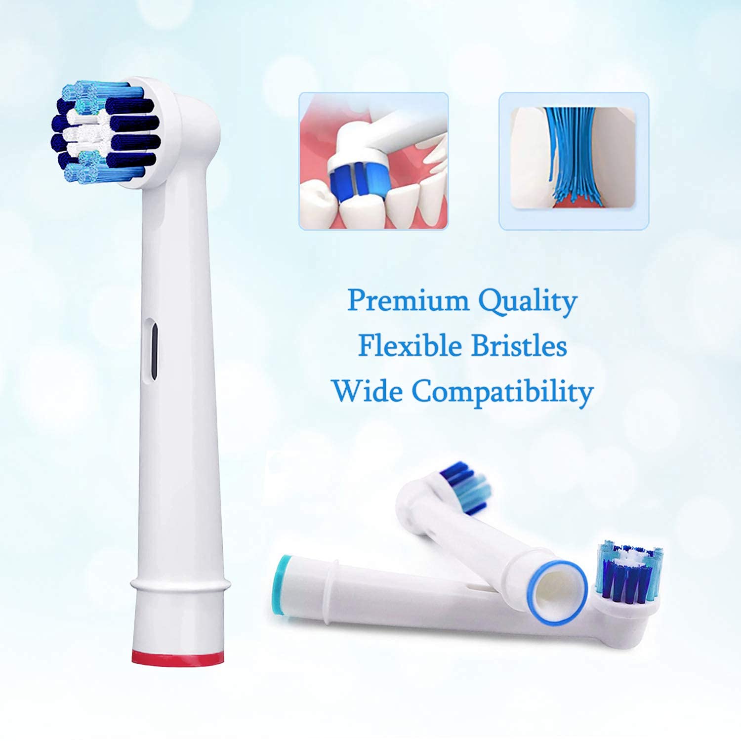 MAYCREATE 4 Pack Electric Brush Heads for Braun 500-7000 2