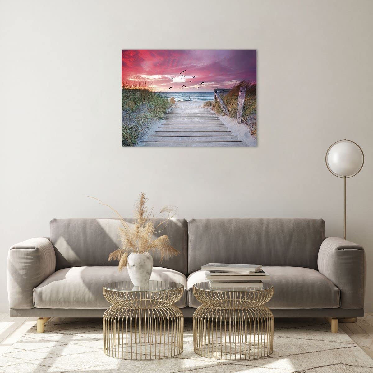 Plage et mer - 100 x 70 cm - À suspendre immédiatement - décoration