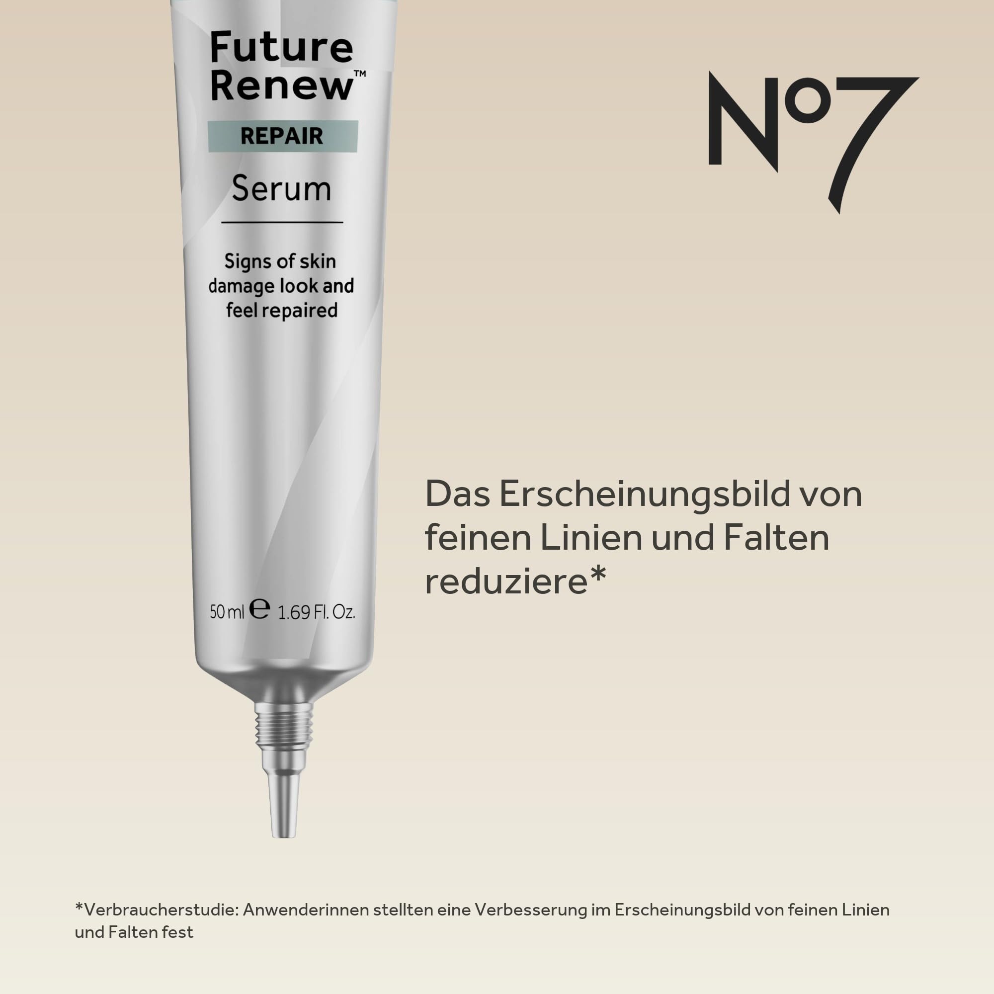 No7 Future Renew Face Serum - Gesichtsserum mit Peptidtechnologie, 50 ml | Kehrt sichtbare Anzeichen von Hautschäden um, Feuchtigkeitsserum Gesicht, Feuchtigkeitspflege