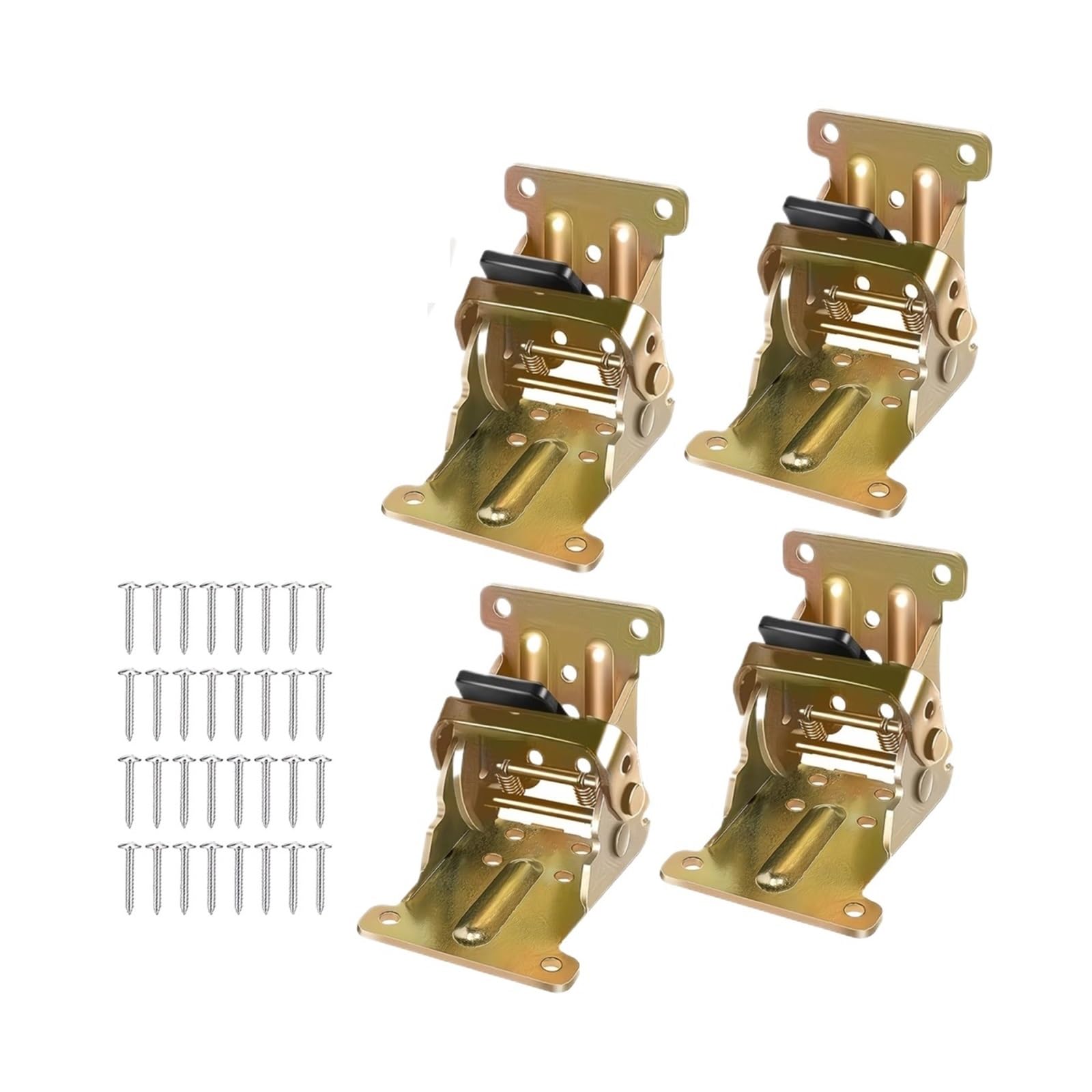 Selbstsicherndes Scharnier Aus Edelstahl, 4er-Pack | Selbstsichernde Klappstütze for Tisch, Werkbank, Stuhl, Bett, Garage.