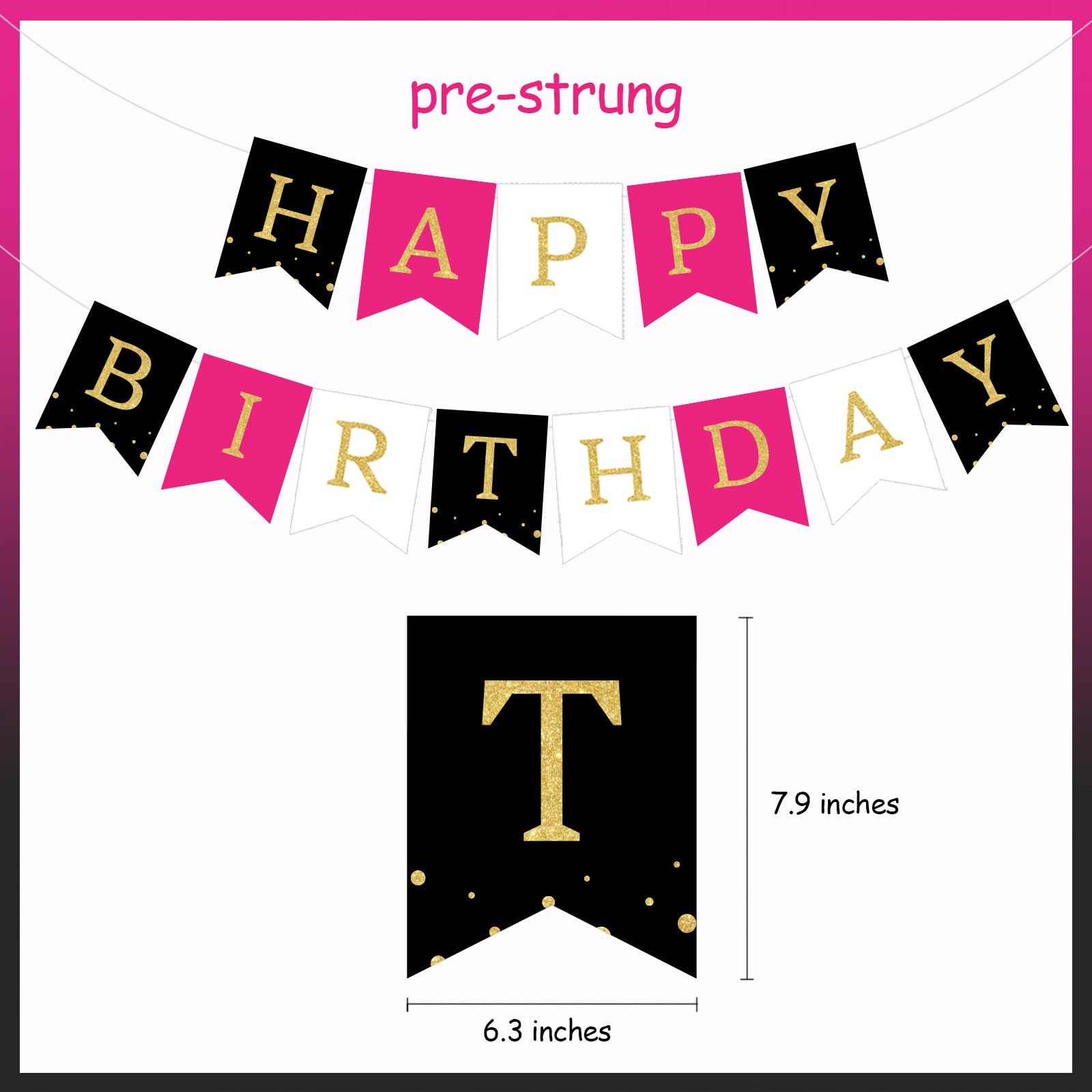 Boys Athletic Shorts Happy 30th Birthday Banner - Pre-Strung Black Glitter  Party Decor, 118 Inch Garland 30 Years Old Party Decoration Banner, image size:1600x1600