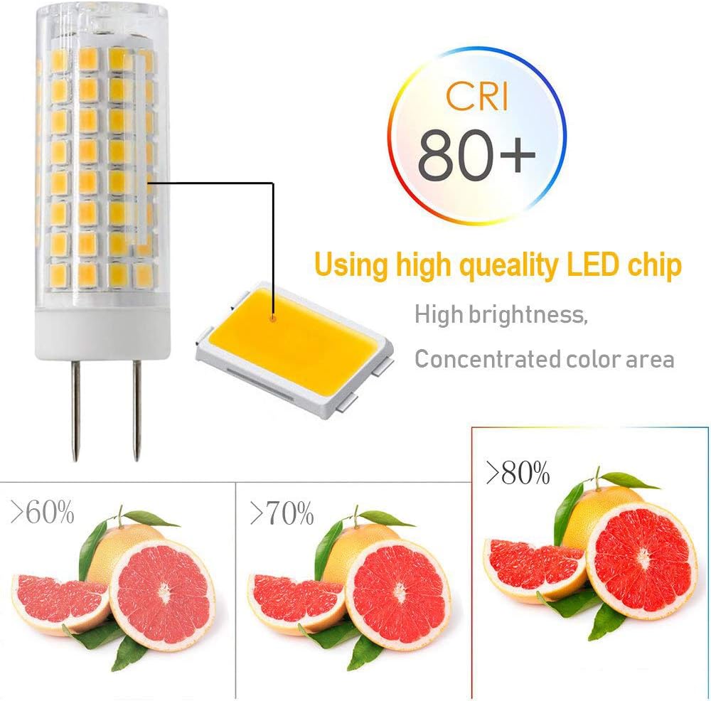 Bеѕt Dеаl 🛒 GY8.6 LED Bulb, 7W G8 Led Lamps, 75W Halogen Bulb Replacement, G8/GY8.6 Bi-pin Base G8 Light Bulbs, AC120V 750LM, Under Cabinet Counter Light, 2Pack (Warm White 3000k)