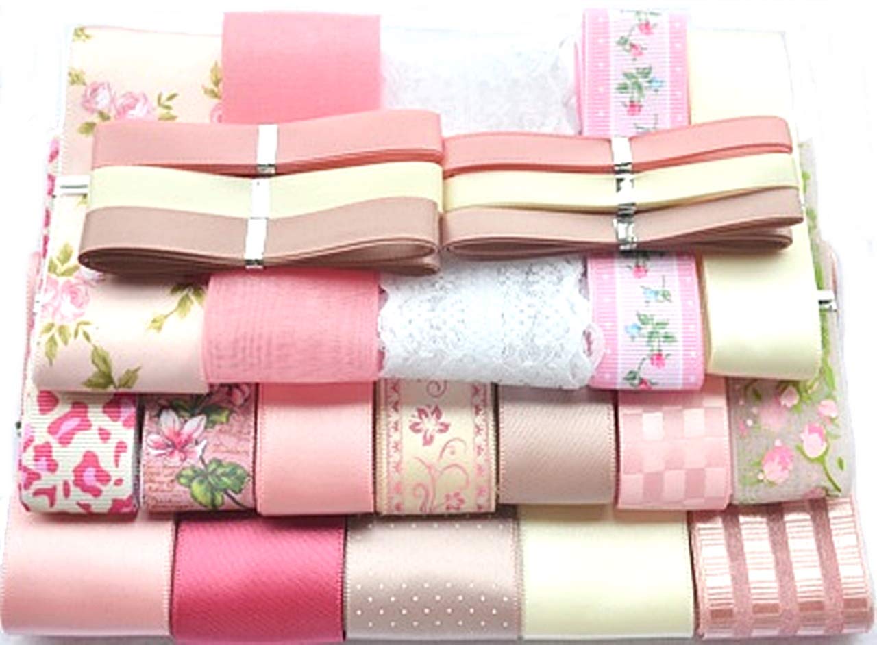Amazon | 楽MoMo リボン ピンク系 いろいろ 詰合せ 髪 手芸 セット