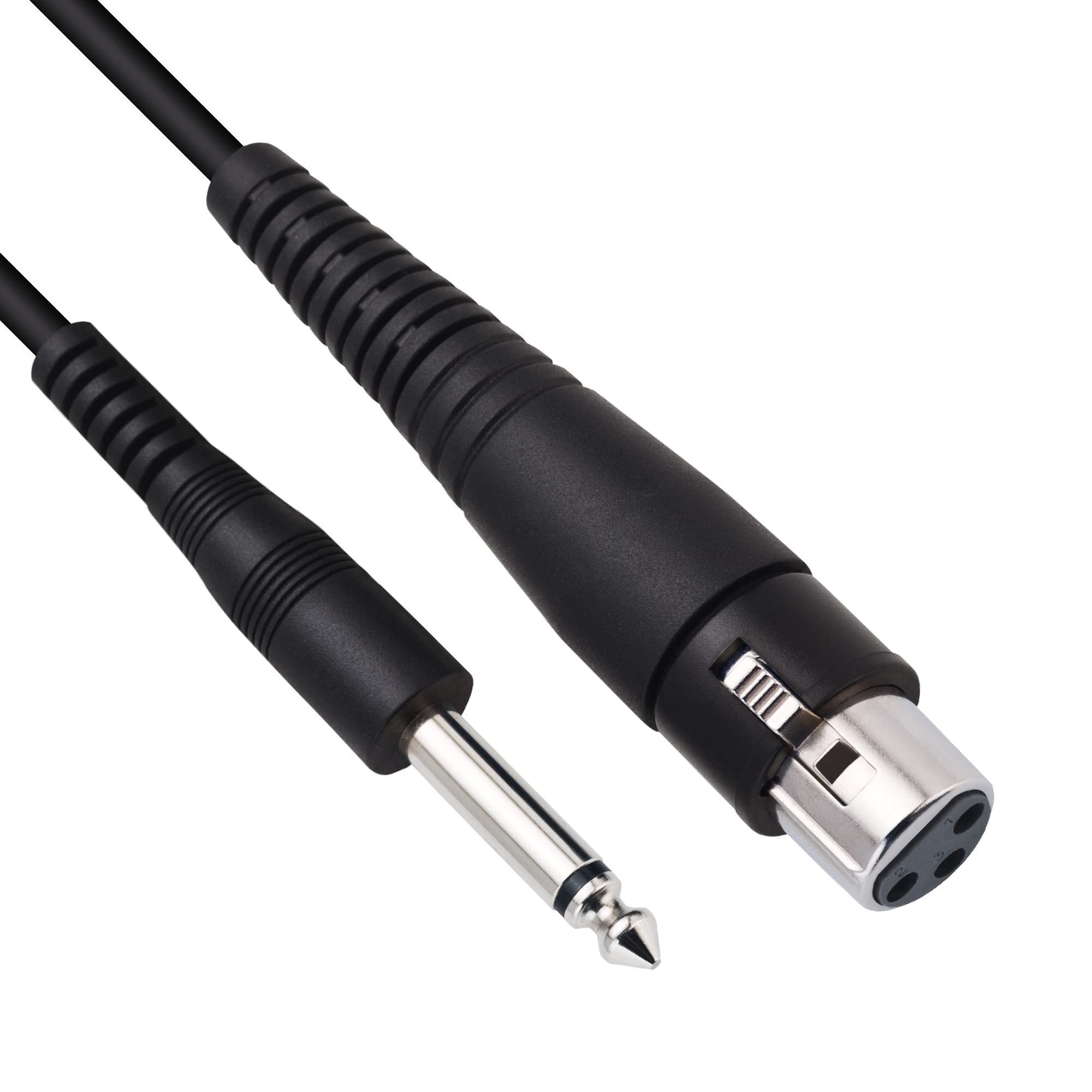 CAROL XLR Female to 6.35mm (1/4 inch) Microphone Cable #1090035-15 Feet | Black | One-Piece Integrated Design | Compatible with XLR Preamps and Audio Accessories