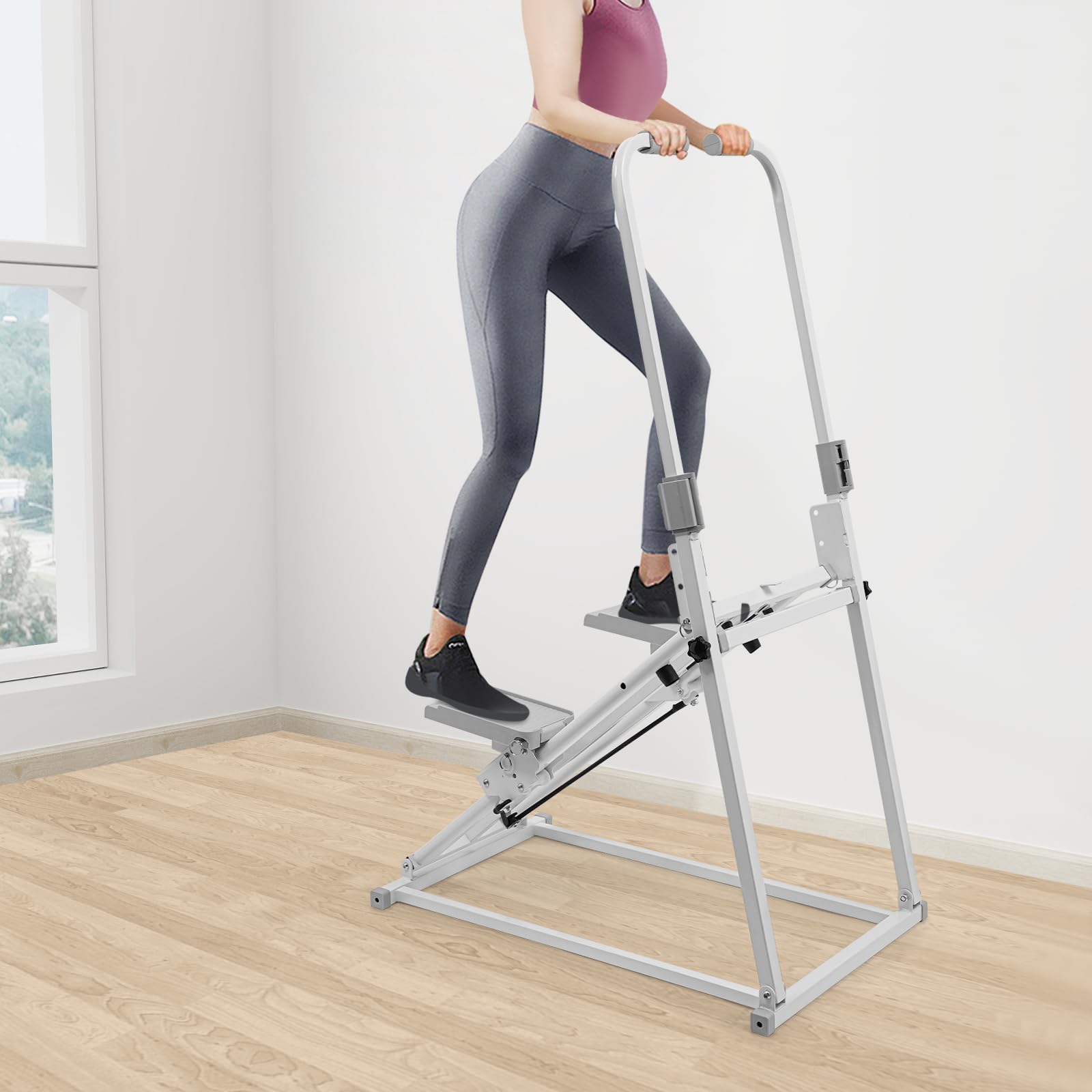3-stopniowy regulowany kąt pedału, realistyczny trening schodowy, symuluje naturalne wchodzenie po schodach, Stairmaster do domu, wygodny uchwyt