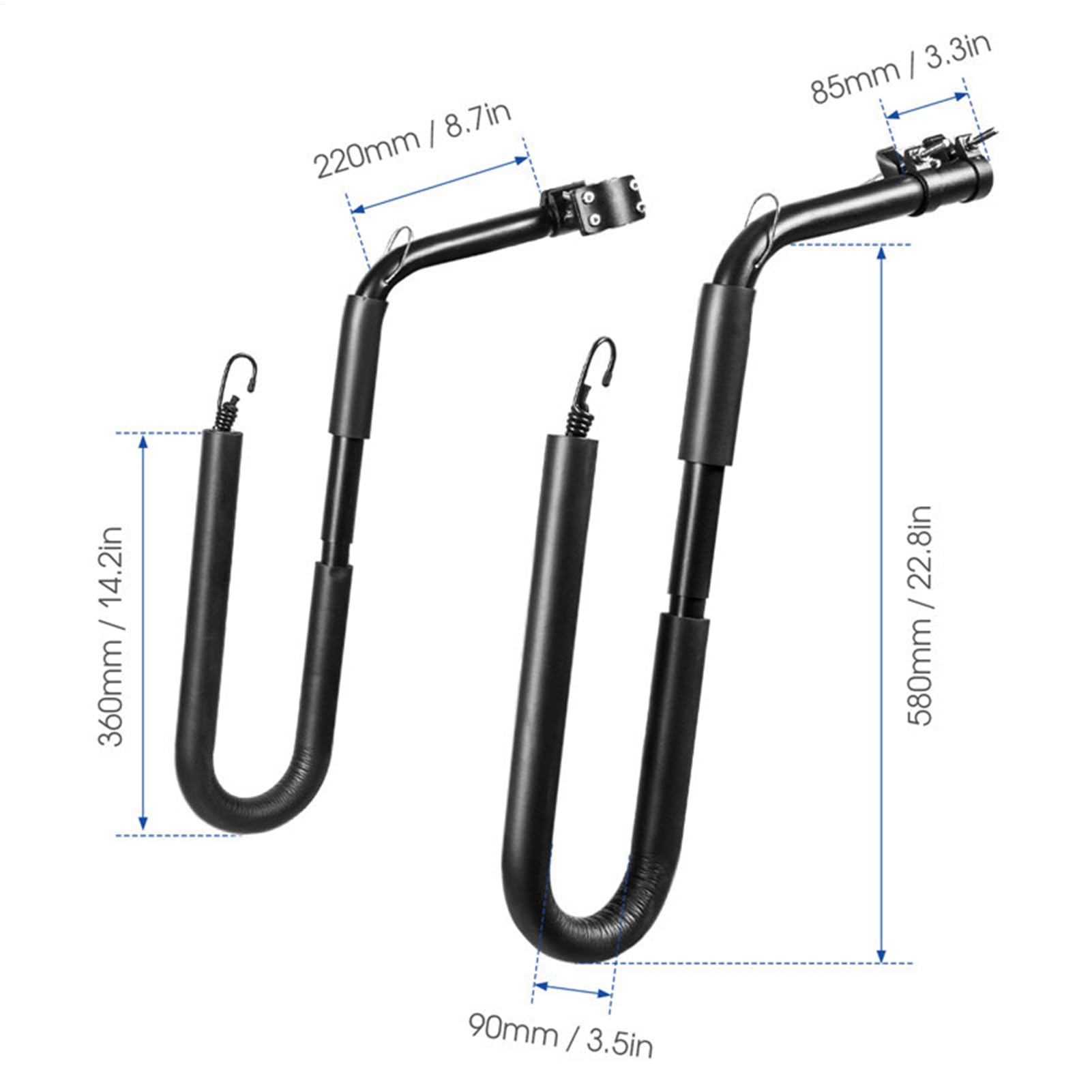 Porta da surf per bicicletta | Tavola da surf con fissaggio rapido e rimovibile, compatibile con e shortboard, robusto in metallo per viaggi in spiaggia
