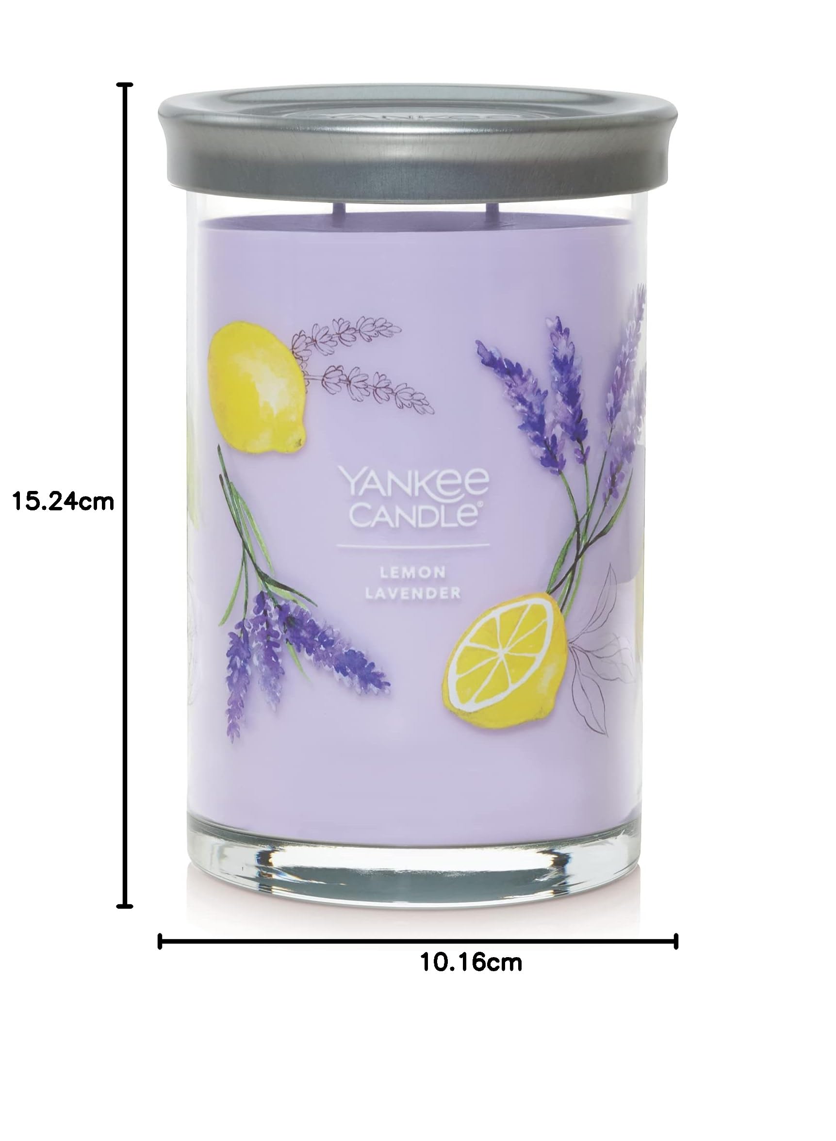 Yankee Candle Duftkerze im Glas, Zitronen-Lavendel, groß