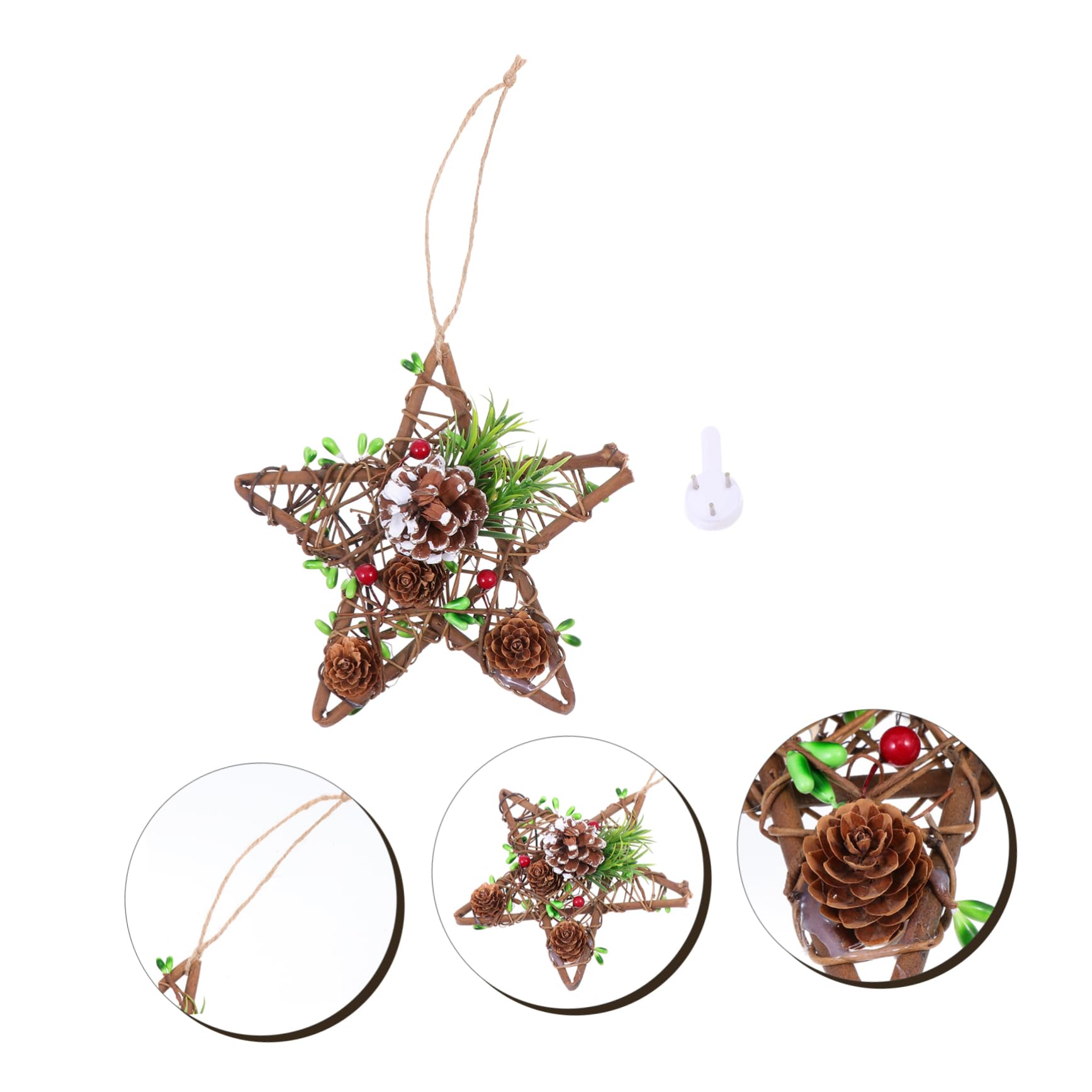 PRETYZOOM 5 Pz addobbi natalizi Decorazioni per l'albero di Natale peluche decorazioni natalizie economiche christmas tree ciondolo vuoto di Natale rifornimento del festival di legno Coffee