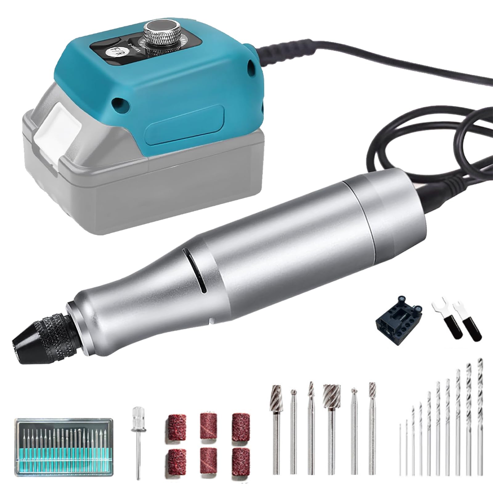 Makita 18 V Strumento Multifunzione a Batteria Senza Spazzole con 128 Accessori