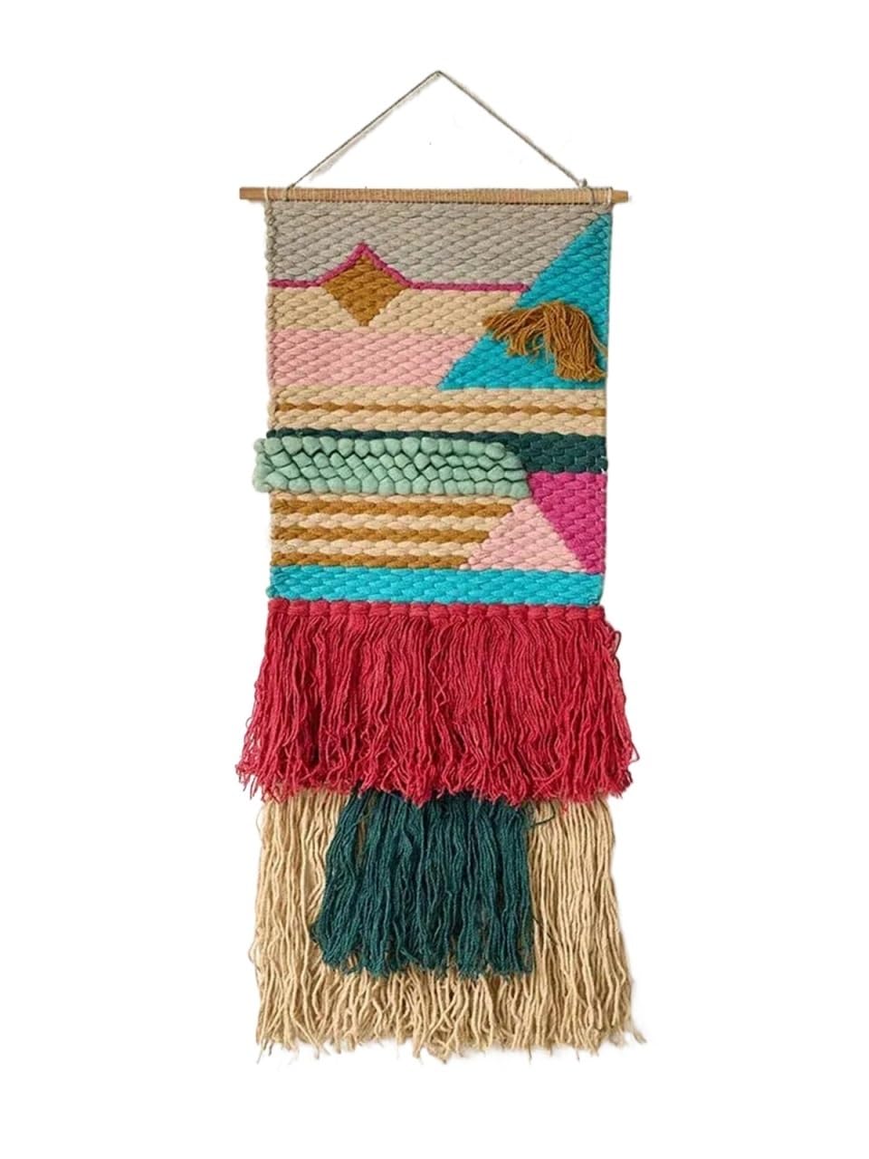 BDFJEDS Tapestry Wall Hanging Macrame Wool Wall Hanging, Handmade Woven Tapestry For Living Room(41x105cm)
