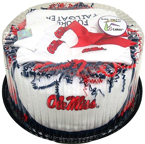 Future Tailgater Mississippi Ole Miss Rebels Baby Fan Cake Clothing Gift Set