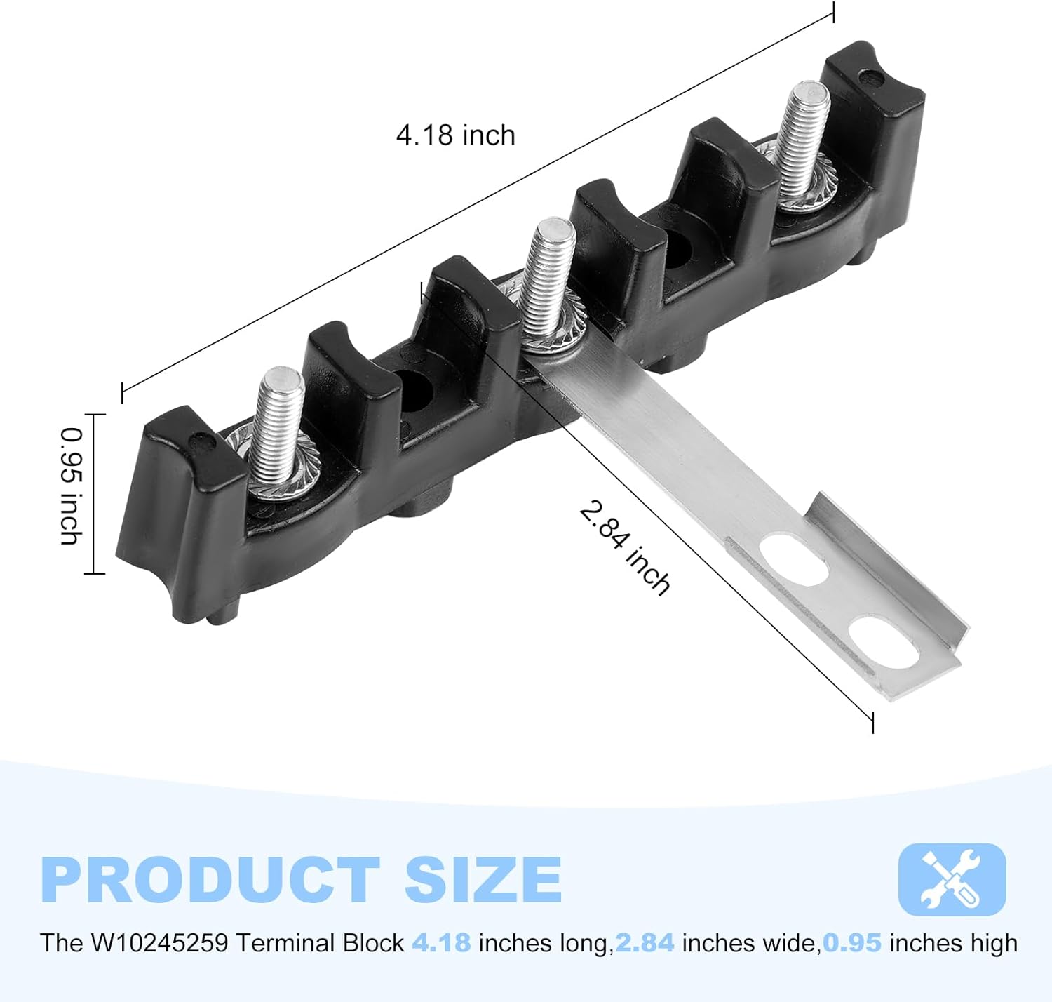 W10245259 電気レンジ端子台、熱収縮チューブ10個、O型ケーブル端子5個。