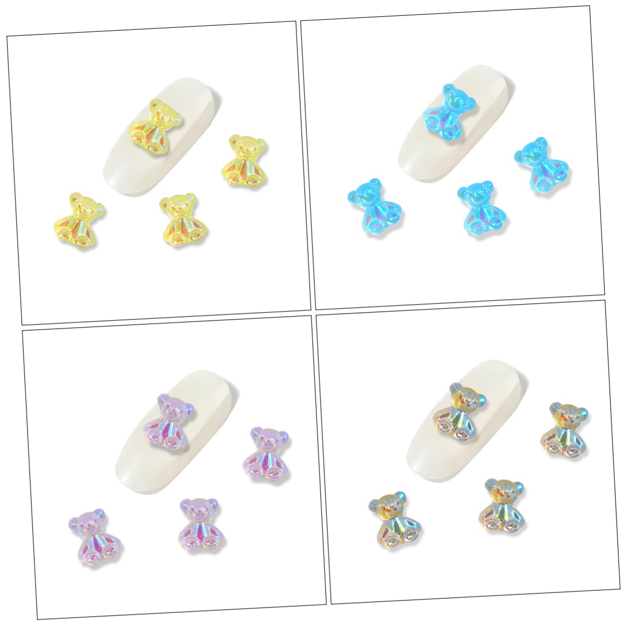 PACKOVE 3 set Gioielli Per Unghie A Decorazioni A LED Per Unghie Per Nail Art Decalcomanie Per Nail Art UV Decorazioni Per Unghie Ciondoli A 160 pezzi * 3