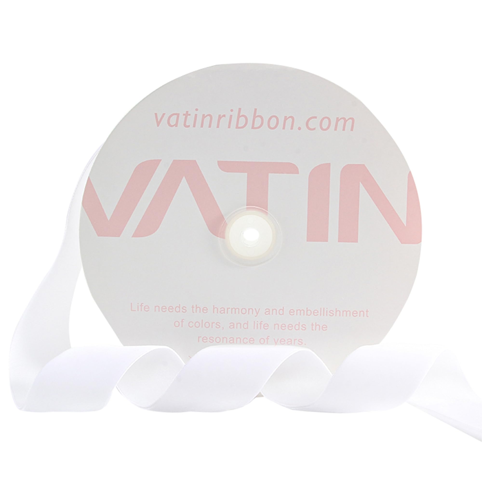 VATIN 38mm Wide Nylon Woven Vintage White Velvet Ribbons by 9 Metres Spool, Black, Perfect use for Choker Gift Wrapping