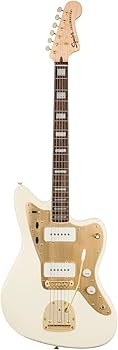 Amazon | Squier by Fender 40th Anniversary Jazzmaster Gold Edition