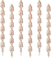 Zelphvt 6pcs Vintage Wood Carved Appliques Onlays 8.27x0.79in - Decorative Trim for Furniture Walls Doors Mirrors Cabinets