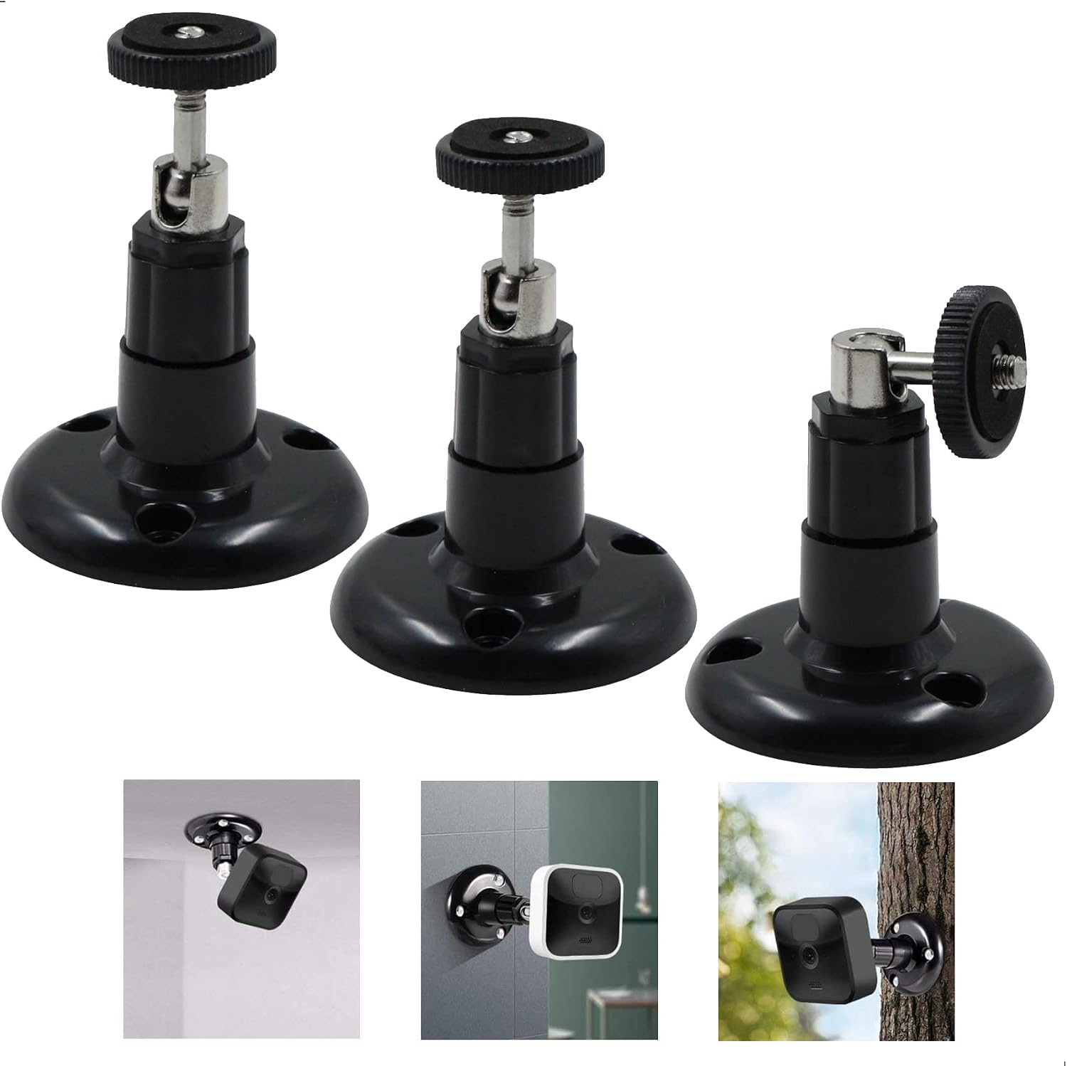 Lot De 3 Supports De Fixation Pour Caméra De Chasse - Fixation Sur Arbre Avec Sangle