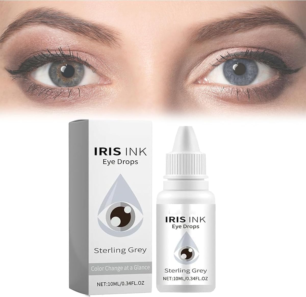 Eye Color Changing Drops,Change Eye Color Drops,Natural Eye Drops for Dry Eyes,IrisInk Eye Drops