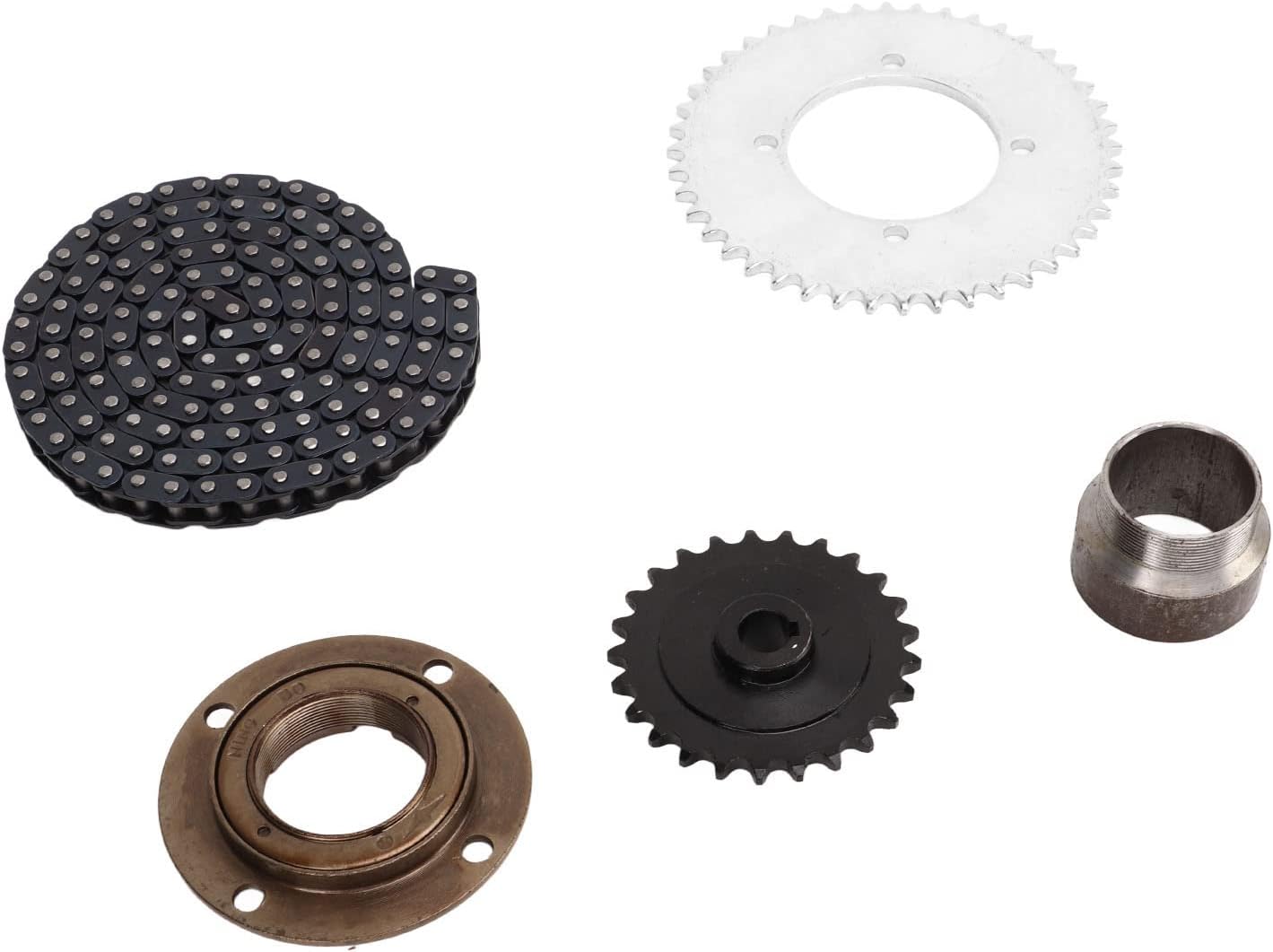 ドライブスプロケットチェーンコンボ T8F、146 リンクチェーン、44 歯 T8F チェーンスプロケット、歯なしフライホイール、2 ドライブスプロケットチェーンコンボ T8F 146 リンクチェーン 44 歯 T8F チェーンスプロケット歯なしフライホイール 25