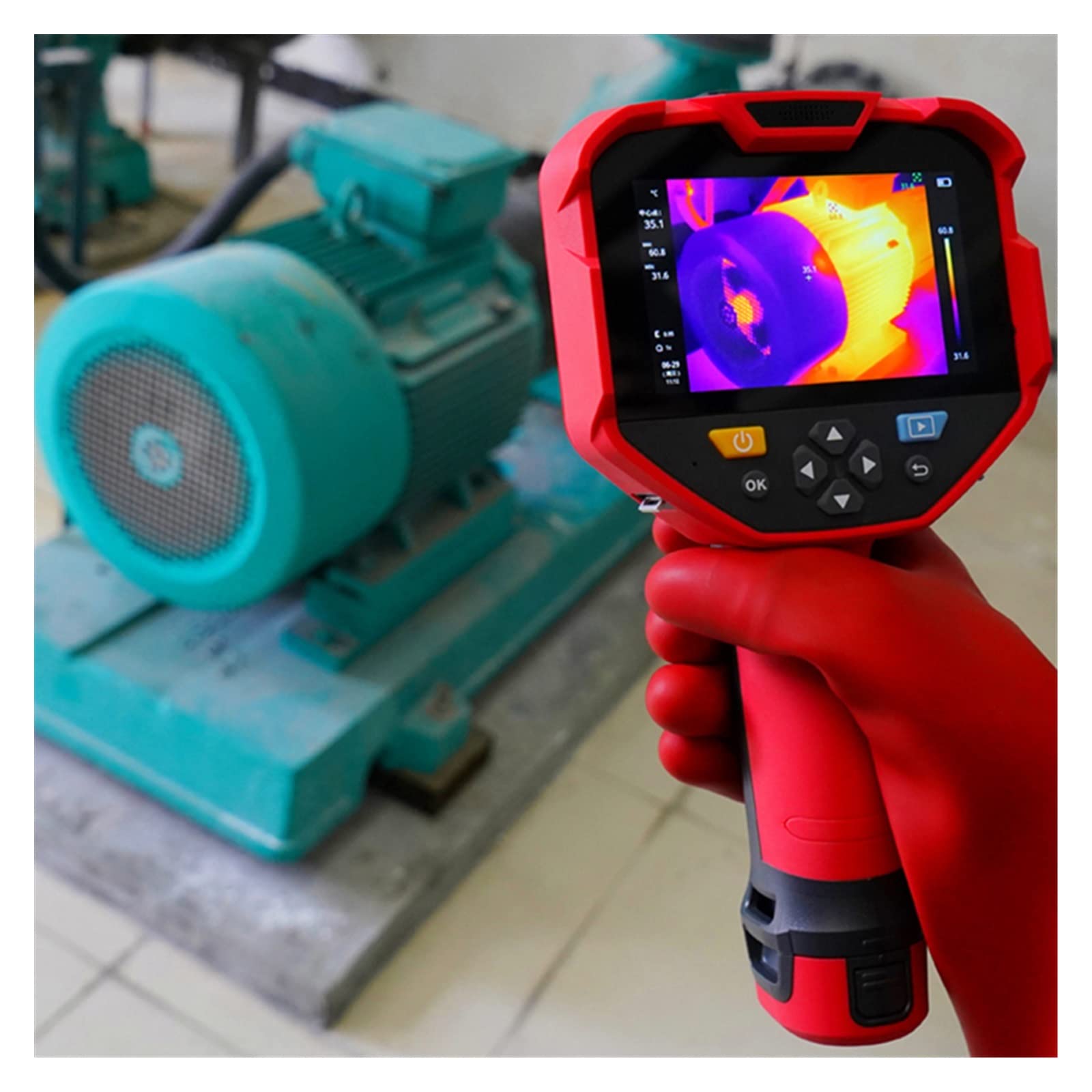 Cámara térmica Cámara termográfica infrarroja de Enfoque Manual de Alta resolución 384x288 píxeles -30-650 ℃ Medición de Temperatura Diseño Compacto