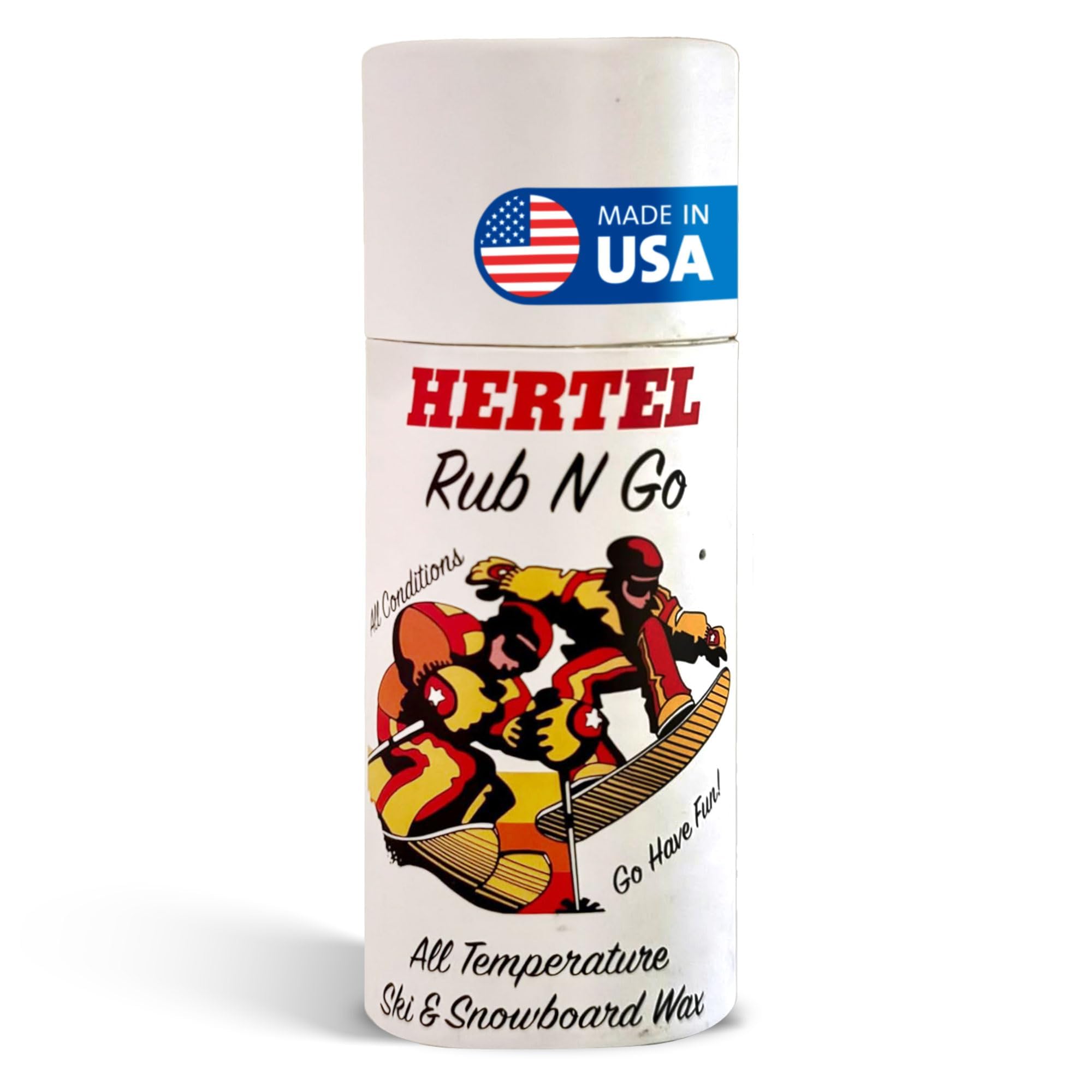 Rub N Go - Cera para esquí y snowboard para todas las temperaturas, fácil de aplicar, larga duración, para todas las condiciones climáticas (70 g)