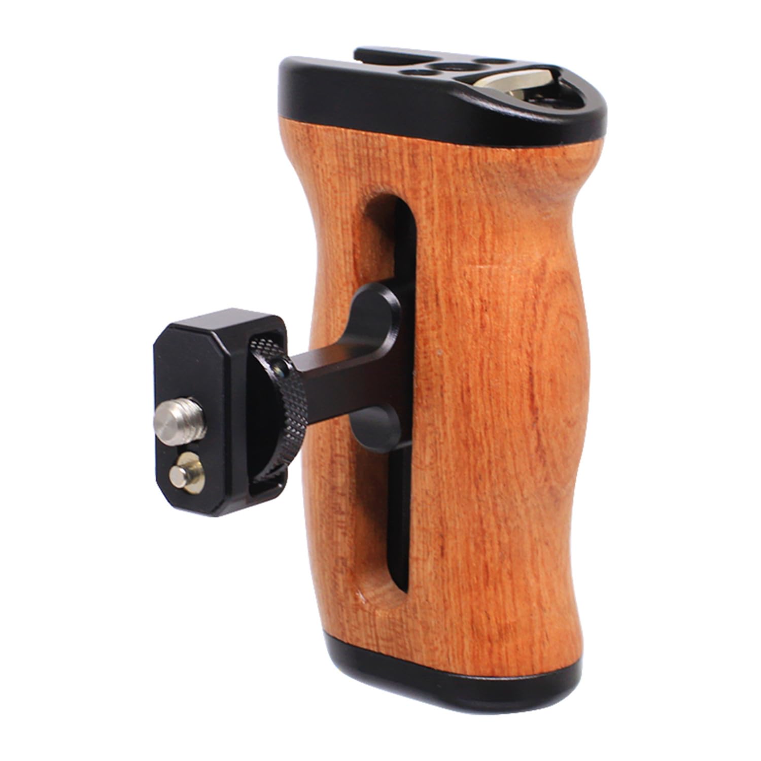 Poignée latérale en bois compatible avec ARRI 6,35 mm et 9,5 mm, poignée gauche/droite réglable pour EOS R50V/RP/R50/R100/R7/R8, Alpha A7R V/A7 IV/A7S III/7R V/S III/A7R IV, A6700/FX30/FX3, Z