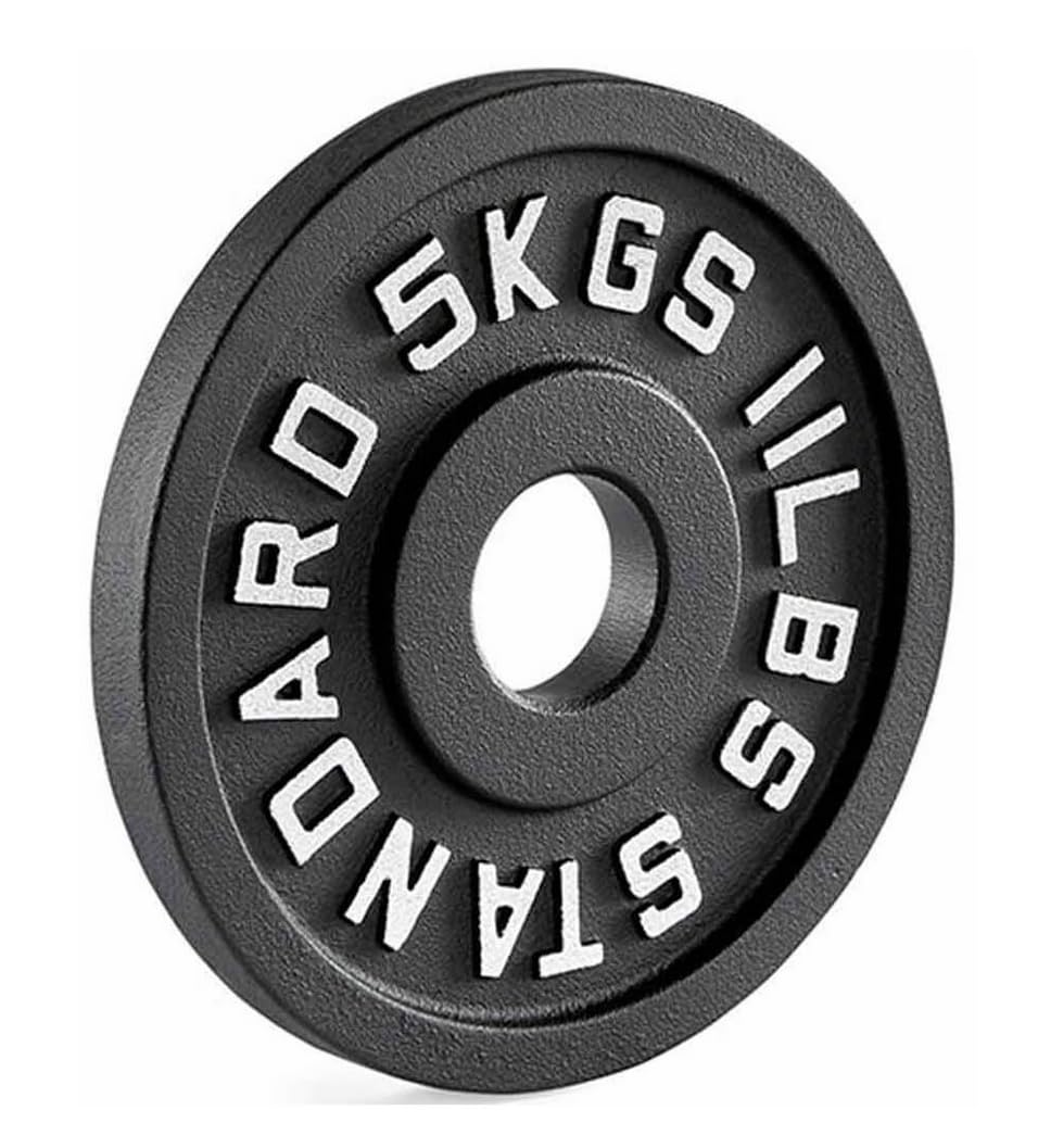 Anilha Olimpica Ferro Old School Peso em Kg e Libras Peso:5kg