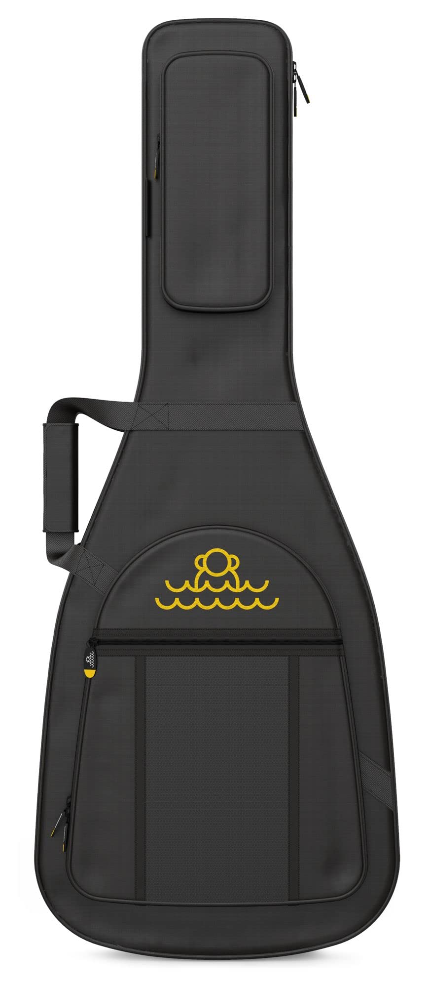 MONKEY LOOP Jumping - Custodia per chitarra con imbottitura da 18 mm, borsa per chitarra, tre tasche esterne, cinghie regolabili, materiale impermeabile