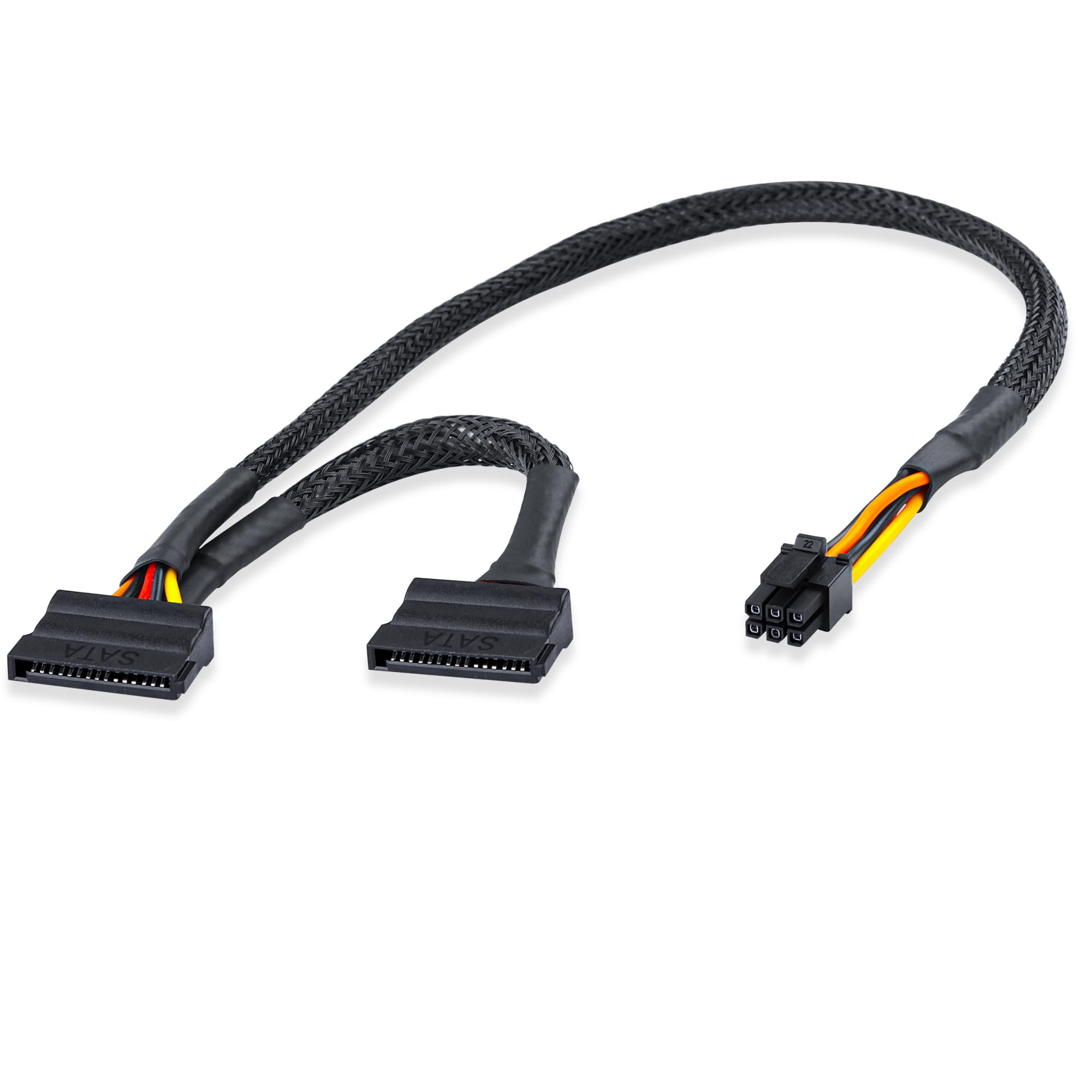 ELFJMZP Mini ATX 6Pin to SATA 15Pin Power Adapter Cable
