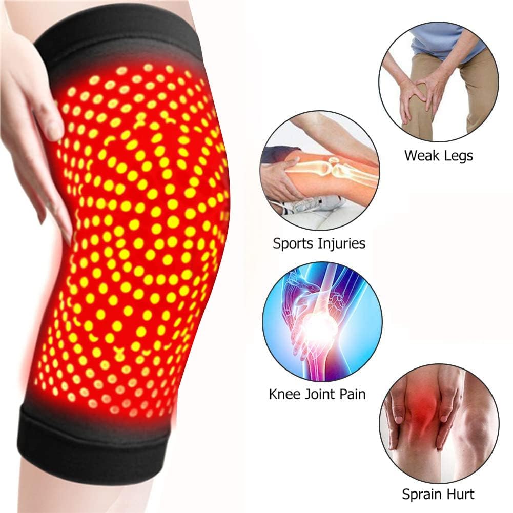 Ginocchiere Autoriscaldanti, Ginocchiera Riscaldata, Ginocchiera Autoriscaldante, Ginocchiere Autoriscaldanti in Tormalina, Massaggiatore Gambe, Ginocchio Riscaldato per Alleviare lo Stress, 1 Paia